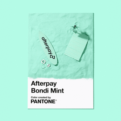 Bondi Mint - уникальный фирменный цвет для Afterpay