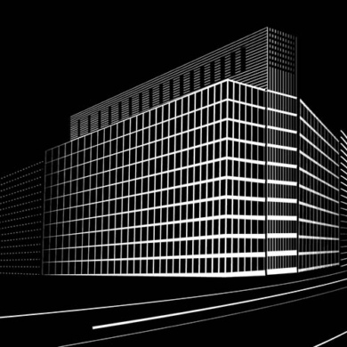Черно-белые архитектурные иллюстрации